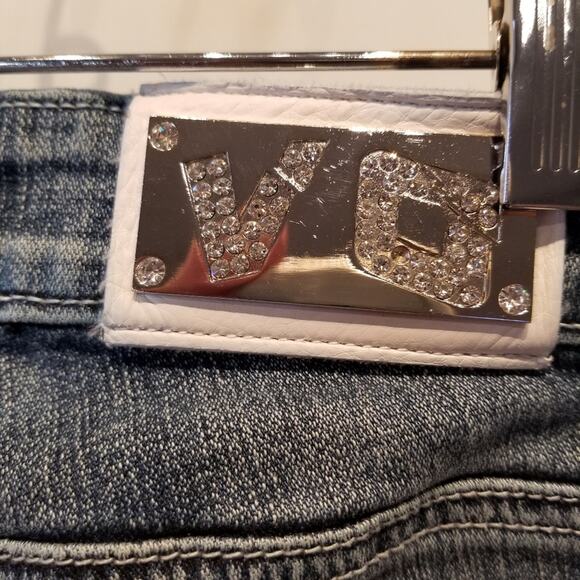 Virgin Only Distressed Blue Jeans Low Rise Size 3 - Picture 4 of 16